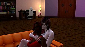 Exploring trans love with anal and big tits in hentai style