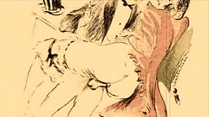 An old vintage erotic illustration comes to life. Its timeless charm captivates every curious eye.