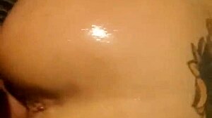 Lala loxley lubes her big booty for rough doggystyle fucking