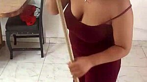 Talking to my wife while she cleans, I ask for a quick blowjob