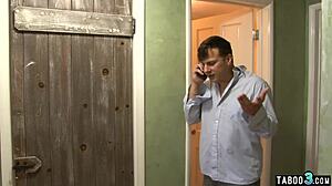 Lucky man catches teen Sierra Sanders in underwear and drills her asshole!