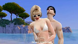 Taylor and Joe Stroll on Beach Before Wild 3D Hentai Group Action. Preview Version Included!
