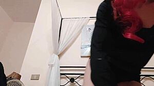 Mommy relaxes masturbating to sexy redhead models on hidden cam