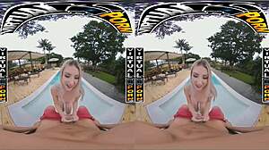 i fucked blonde teen britt blair hard in vr, her small tits bouncing wildly