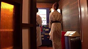 Hot Spring NTR: Japanese Girl's Nipples Teased to Orgasm Despite Boyfriend
