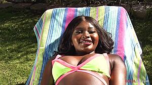 Exchange Student From Congo Drills White Cock - Noemie Bilas