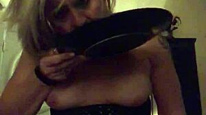 blonde shemale, save the cum, Stephanie clover indulges in solo pleasure