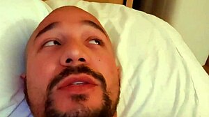 Relaxing in bed alone