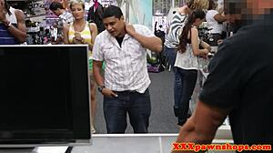 Ebony Pawnshop Amateur Cuckolds Boyfriend in Wild Action!