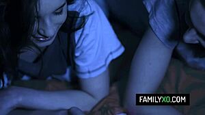 perv stepdad fucks her best friend - kelsey kage lily moon