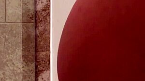 My horny step sister fucks herself with dildo in shower double penetration.