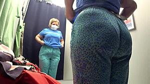 Camera Catches Curvy Milf's Big Ass In White Panties! So Embarrassing