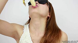 Licking Fetish Women Explore Erotic Bananas In Pseudo Blowjob Scenes