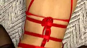 Latina Teen Bent Over in Stockings and Lingerie for Doggystyle Fuck