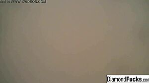 Diamond Gets Wet and Wild in the Shower! Watch Her Big Tits Bounce and Pussy Play!