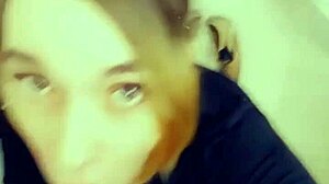 Sexy Shemale Craves Cock on Her Knees