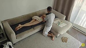 pervert masseur creampie caught on security cam with skinny teen 18+ candice delaware