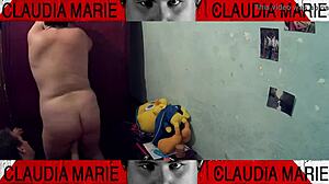 Licking Pussy of Horny Fat Amateur, Fucking Her Against the Closet, Dominating the Big Ass Sow