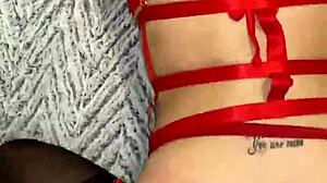 Latina Teen Bent Over in Stockings and Lingerie for Doggystyle Fuck