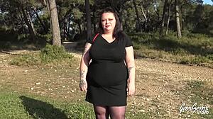 French brunette Jade with big tits gets assfucked.