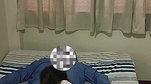 Colegiala gives herself to professor for passing course.