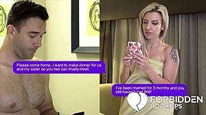 Horny Guy Receives Blowjob From Babe Before Fucking Wife's Sister