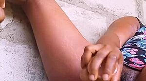 Watch me squirt while fucking my pussy with a dildo outdoors!