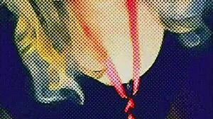 Amateur veronica spends time alone at home with toys