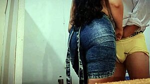 Indian Stepmom Swallows Milk And Gets It Sprayed On Her Face.