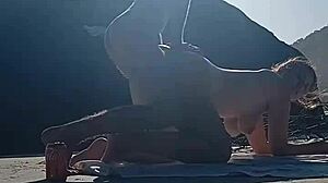 African Woman With Big Tits And Ass Sunbathing Naked Outdoors