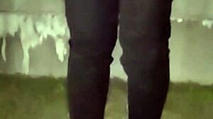 why does this asian shemale expose ass in the woods