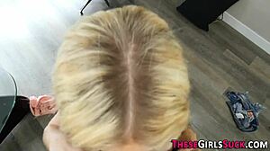 Teen Delivers Intense Sloppy Blowjob