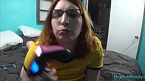 Big Ass Redheaded Gamer Girl Takes a Creampie?