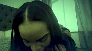 Slutty Teen Brunette Gives POV Handjob and Blowjob