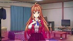 in this hentai game, blowbang and bukkake in lingerie, part 03