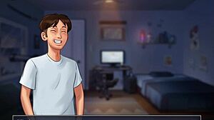 Summertime saga episode with big cock and small tits