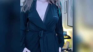 Sensual strap on play with climactic surprise with mistress Electra