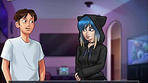 Summertime saga episode with big cock and small tits