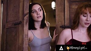 Teen invites BFF Arietta Adams to fuck stepmom Kenzie Taylor