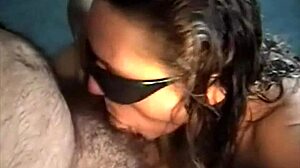 donna with wet hair gets huge cumshot in hd