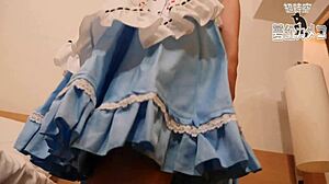 in this personal shoot, cute asian idol layer experiences her first gangbang, creampied repeatedly.