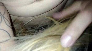 teen blonde slut sucks cock hard in homemade clip