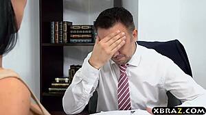 The best lawyer in town gets convinced with busty anal sex her big tits bouncing in office