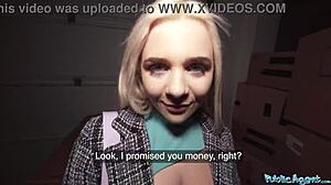 Public Agent Seduces Blue-Eyed British Blonde with Big Czech Cock Outdoors