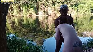 my friend took me to the woods and fucked me raw, cumming on my face