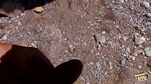 I Watch This Hot Blonde French Slut Surrender Her Mouth, Pussy, And Asshole On A Secluded Beach