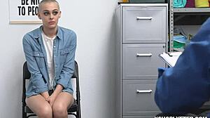 Buzzed Hair Paris Amour Has Sex With Lp Officer Justin Magnum!