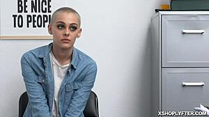 Buzzed Hair Paris Amour Has Sex With Lp Officer Justin Magnum!