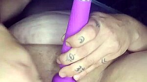 Latina Girlfriend Masturbates with Dildo and Squirts