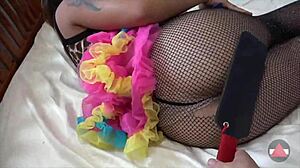 i spank her asian ass in fishnets until she gets a big cumshot